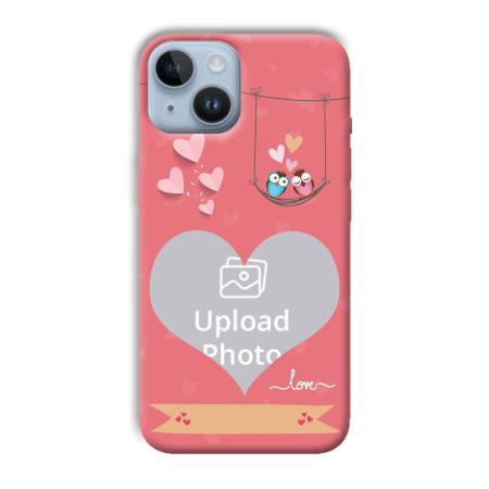 Love Birds Design Customized Printed Back Case for Apple iPhone 14