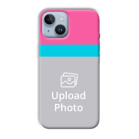 Pink & Sky Blue Customized Printed Back Case for Apple iPhone 14