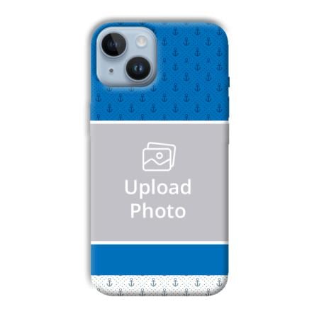 Blue White Design Customized Printed Back Case for Apple iPhone 14