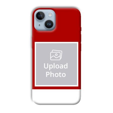 Red & White Customized Printed Back Case for Apple iPhone 14