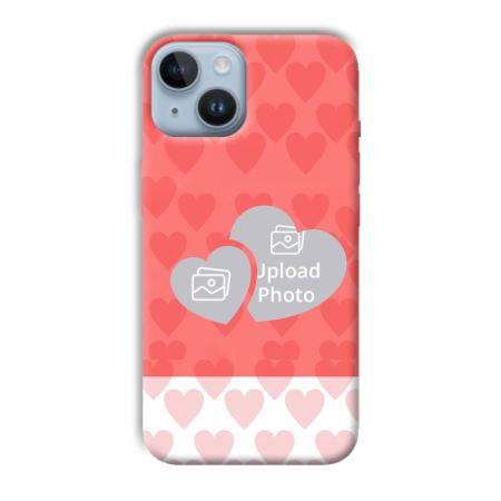2 Hearts Customized Printed Back Case for Apple iPhone 14
