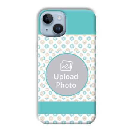 Blue Flowers Customized Printed Back Case for Apple iPhone 14