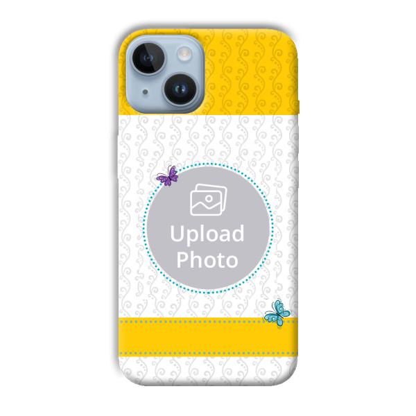 Butterflies & Yellow Customized Printed Back Case for Apple iPhone 14