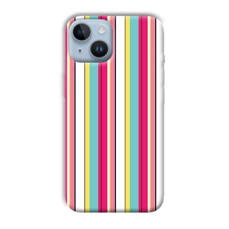 Lines Pattern Customized Printed Back Case for Apple iPhone 14