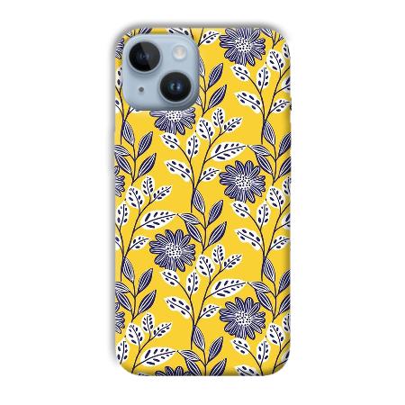 Yellow Fabric Design Customized Printed Back Case for Apple iPhone 14