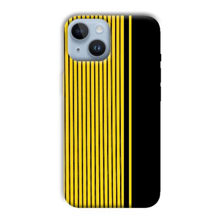 Yellow Black Design Customized Printed Back Case for Apple iPhone 14