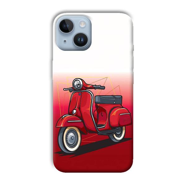 Red Scooter Customized Printed Back Case for Apple iPhone 14