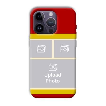 Red Yellow Collage Customized Printed Back Case for Apple iPhone 14 Pro