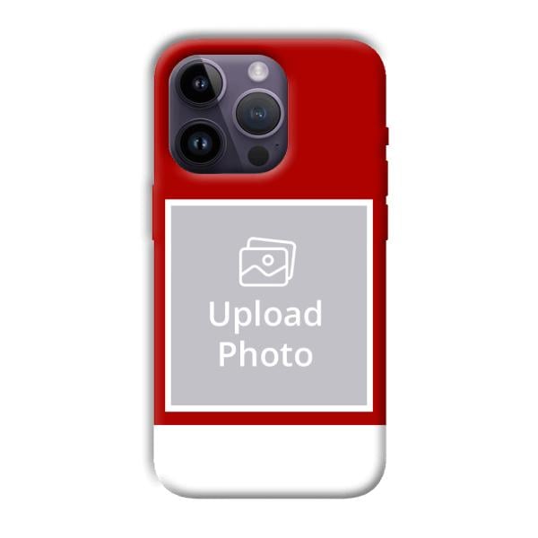 Red & White Customized Printed Back Case for Apple iPhone 14 Pro