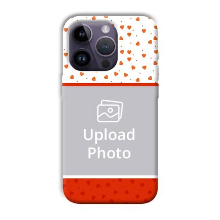 Orange Hearts Customized Printed Back Case for Apple iPhone 14 Pro