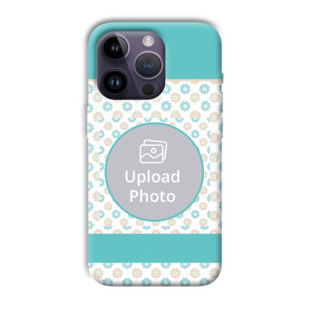 Blue Flowers Customized Printed Back Case for Apple iPhone 14 Pro