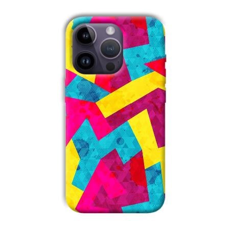 Pink Yellow Pattern Customized Printed Back Case for Apple iPhone 14 Pro