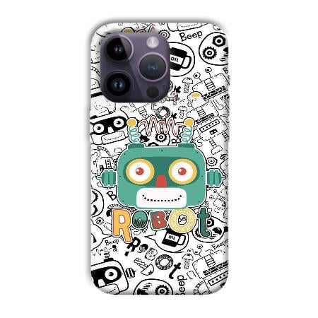 Animated Robot Customized Printed Back Case for Apple iPhone 14 Pro