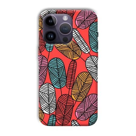 Lines and Leaves Customized Printed Back Case for Apple iPhone 14 Pro