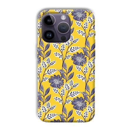 Yellow Fabric Design Customized Printed Back Case for Apple iPhone 14 Pro