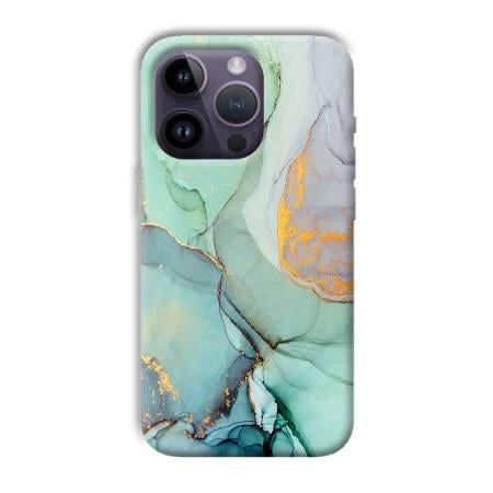 Green Marble Customized Printed Back Case for Apple iPhone 14 Pro