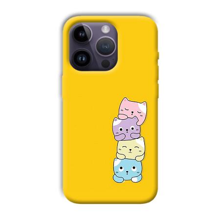 Colorful Kittens Customized Printed Back Case for Apple iPhone 14 Pro