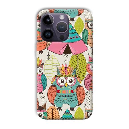 Fancy Owl Customized Printed Back Case for Apple iPhone 14 Pro