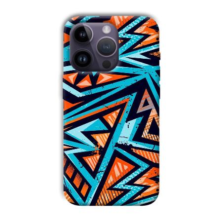 Zig Zag Pattern Customized Printed Back Case for Apple iPhone 14 Pro