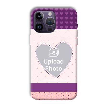 Purple Hearts Customized Printed Back Case for Apple iPhone 14 Pro Max