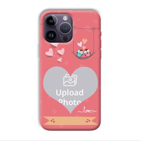 Love Birds Design Customized Printed Back Case for Apple iPhone 14 Pro Max