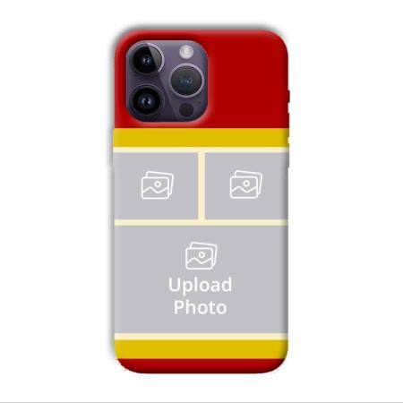 Red Yellow Collage Customized Printed Back Case for Apple iPhone 14 Pro Max