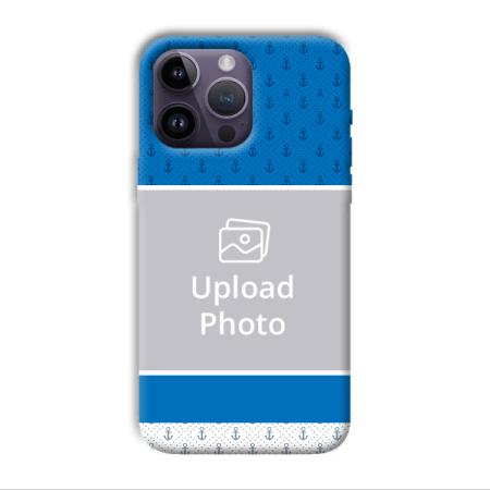 Blue White Design Customized Printed Back Case for Apple iPhone 14 Pro Max