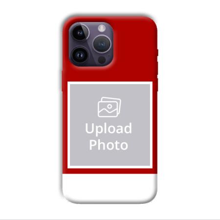 Red & White Customized Printed Back Case for Apple iPhone 14 Pro Max