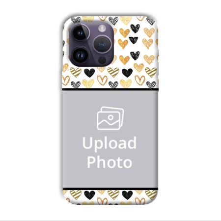 Small Hearts Customized Printed Back Case for Apple iPhone 14 Pro Max