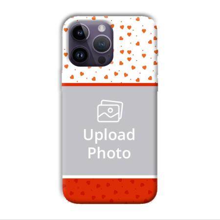 Orange Hearts Customized Printed Back Case for Apple iPhone 14 Pro Max