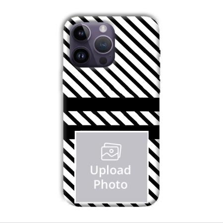 White Black Customized Printed Back Case for Apple iPhone 14 Pro Max