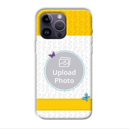 Butterflies & Yellow Customized Printed Back Case for Apple iPhone 14 Pro Max