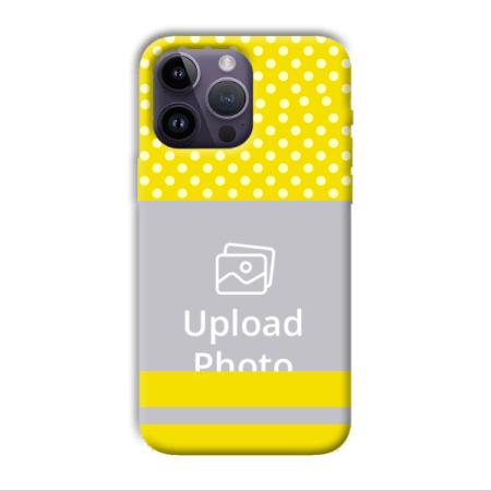 White & Yellow Customized Printed Back Case for Apple iPhone 14 Pro Max