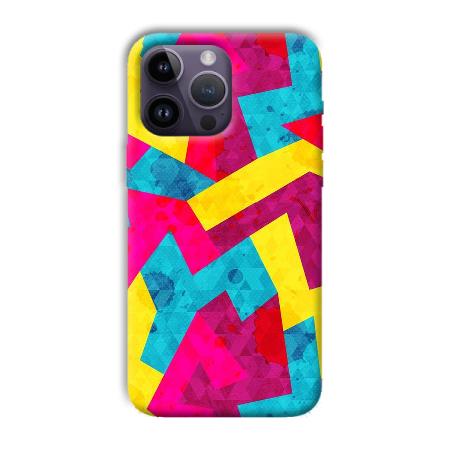 Pink Yellow Pattern Customized Printed Back Case for Apple iPhone 14 Pro Max