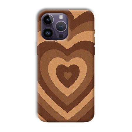 Brown Hearts Customized Printed Back Case for Apple iPhone 14 Pro Max