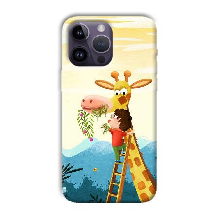 Giraffe & The Boy Customized Printed Back Case for Apple iPhone 14 Pro Max
