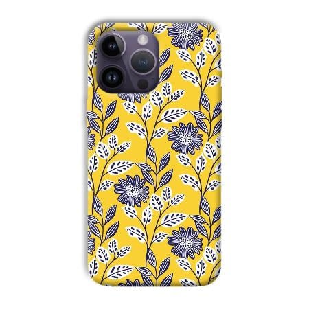 Yellow Fabric Design Customized Printed Back Case for Apple iPhone 14 Pro Max