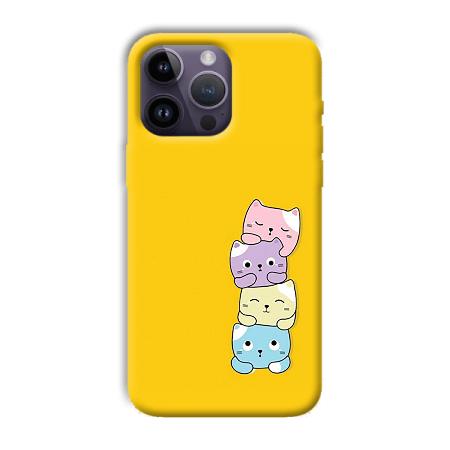 Colorful Kittens Customized Printed Back Case for Apple iPhone 14 Pro Max