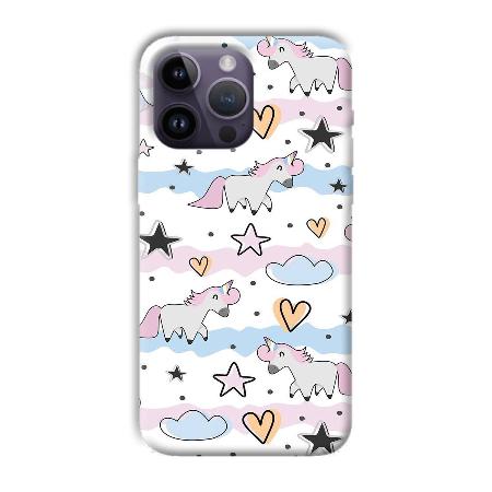 Unicorn Pattern Customized Printed Back Case for Apple iPhone 14 Pro Max