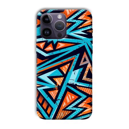 Zig Zag Pattern Customized Printed Back Case for Apple iPhone 14 Pro Max