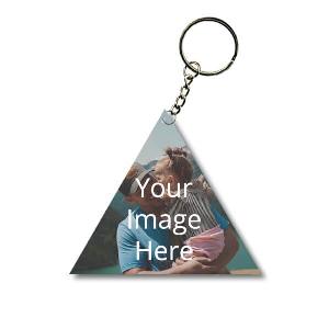 Customized Photo Printed Triangle Keychain