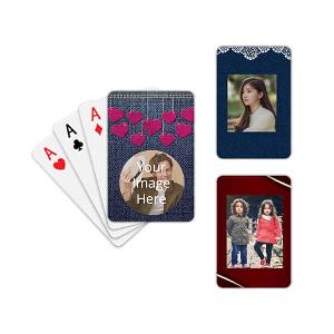 Denim Customized Photo Playing Cards
