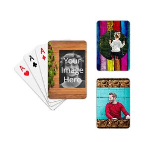 Wood Design Customized Photo Playing Cards