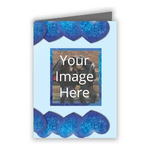 Anniversary Customized Greeting Card - Blue Frame
