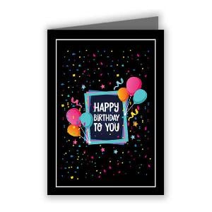 Birthday Customized Greeting Card - Confetti Design