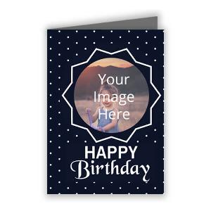 Birthday Customized Greeting Card - White Dots
