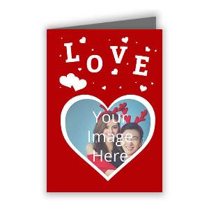 Love Customized Greeting Card - Red