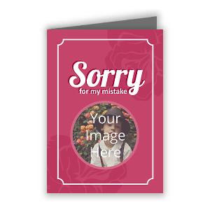 I am Sorry Customized Greeting Card - Pink