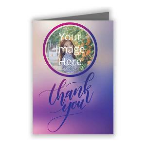 Thank You Customized Greeting Card - Blue Shade
