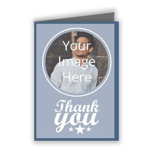 Thank You Customized Greeting Card - Grey